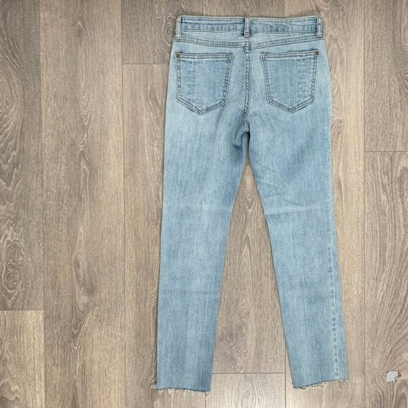 Pistola Skinny Straight Jeans High Rise Distressed Crop Knee Slit Raw hem - Picture 15 of 16